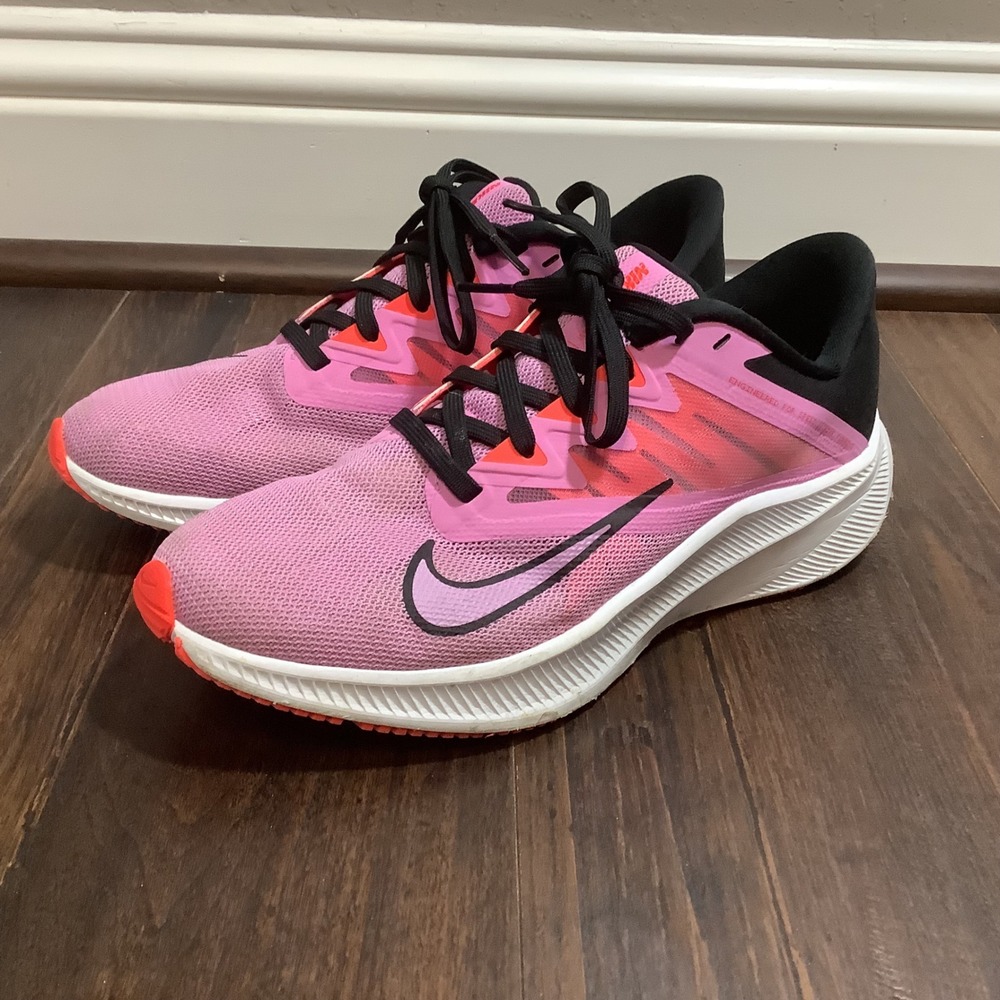 Nike Quest 3 Womens Running Shoes Pink Black Crimson CD0232-600 Size 8.5